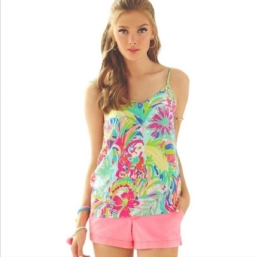 Lilly Pulitzer Silk Casa Banana Zoe Cami - Size Medium